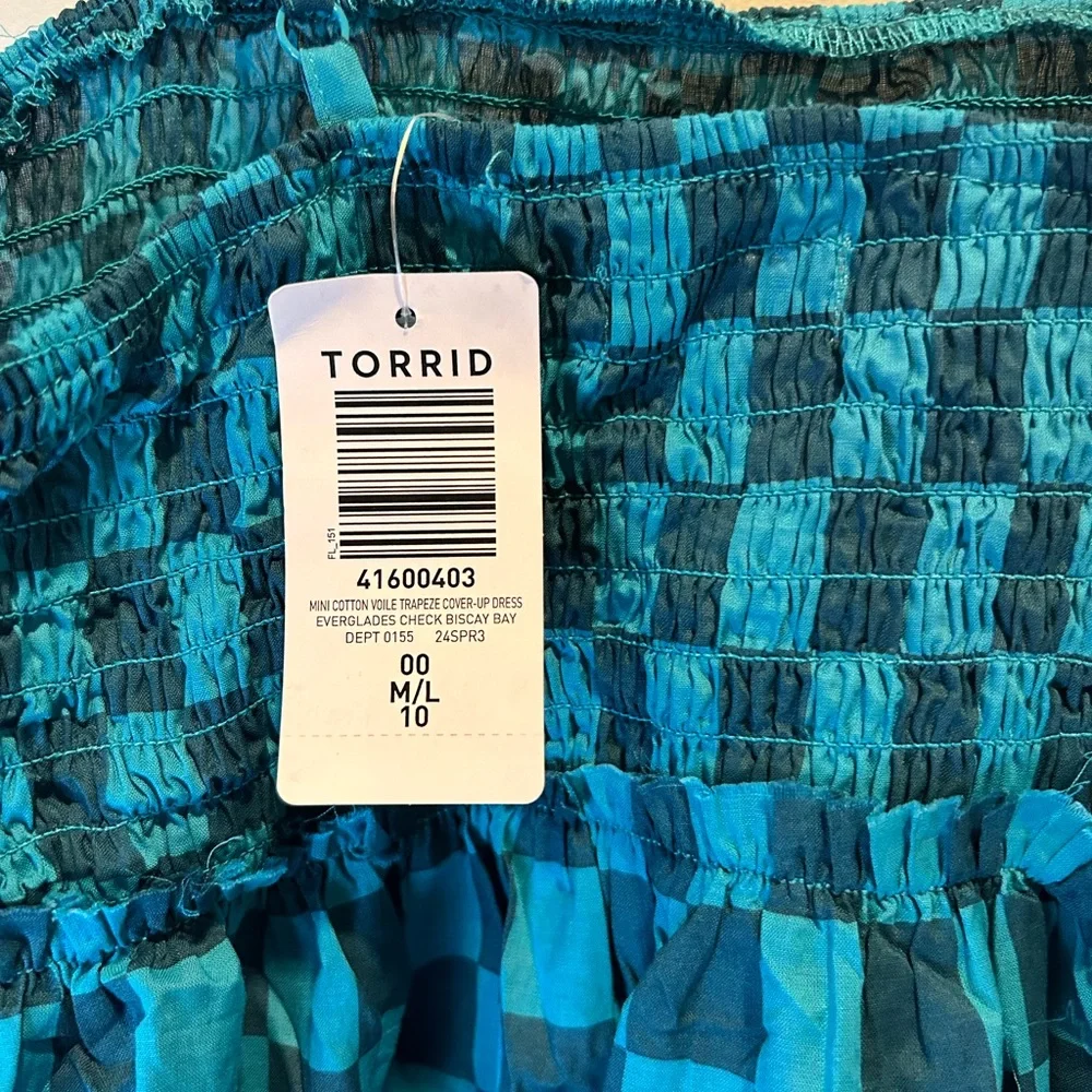 Torrid Mini Cotton Voile Trapeze Cover-Up Dress NWT Size 00/M/L - Picture 6 of 11